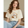 thumbnail image 5 of Pumpkin Patch Autumn Harvest T-Shirt for Women and Men, Fall Graphic Tee, Classic Unisex Casual Thanksgiving Top, Comfortable Cotton Blend Seasonal Holiday Outfit for Pumpkin Lovers, 5 of 7