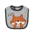 thumbnail image 2 of Gerber Baby Boy Cotton Terry Bibs Set, Gray Fox/Orange Fox Print, 3 Piece, 2 of 6