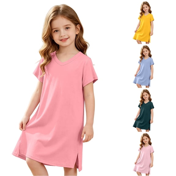 TIANZEN Girls Nightgown Sleep Dress Soft Pajamas For Kids Toddler Baby Family Matching Sleepwear Baby Girls Baptism Dress
