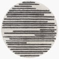thumbnail image 3 of JONATHAN Y MOROCCAN HYPE 9' Round Area Rug, Khalil Berber Stripe - Cream/Black, MOH207A-9R, 3 of 10