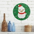 thumbnail image 7 of Dreamtimes Christmas Snowman Wall Clock, Silent Non Ticking Battery Operated Creative Decorative Round Clock for Kitchen, Living Room, Bathroom, Home School Office, 10 Inch, 7 of 7