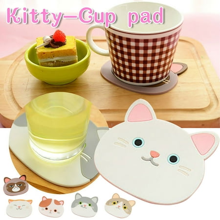 

WANYNG Silicone Cat Pad Insulation Placemat Cup Heat Non-slip Bowl Pattern Mat Mat Kitchen，Dining & Bar