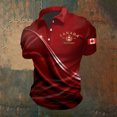 thumbnail image 4 of Wxolcjlv Canada Flag Graphic Short Sleeve Polo Shirt For Men Social Occasion Polos, 4 of 4