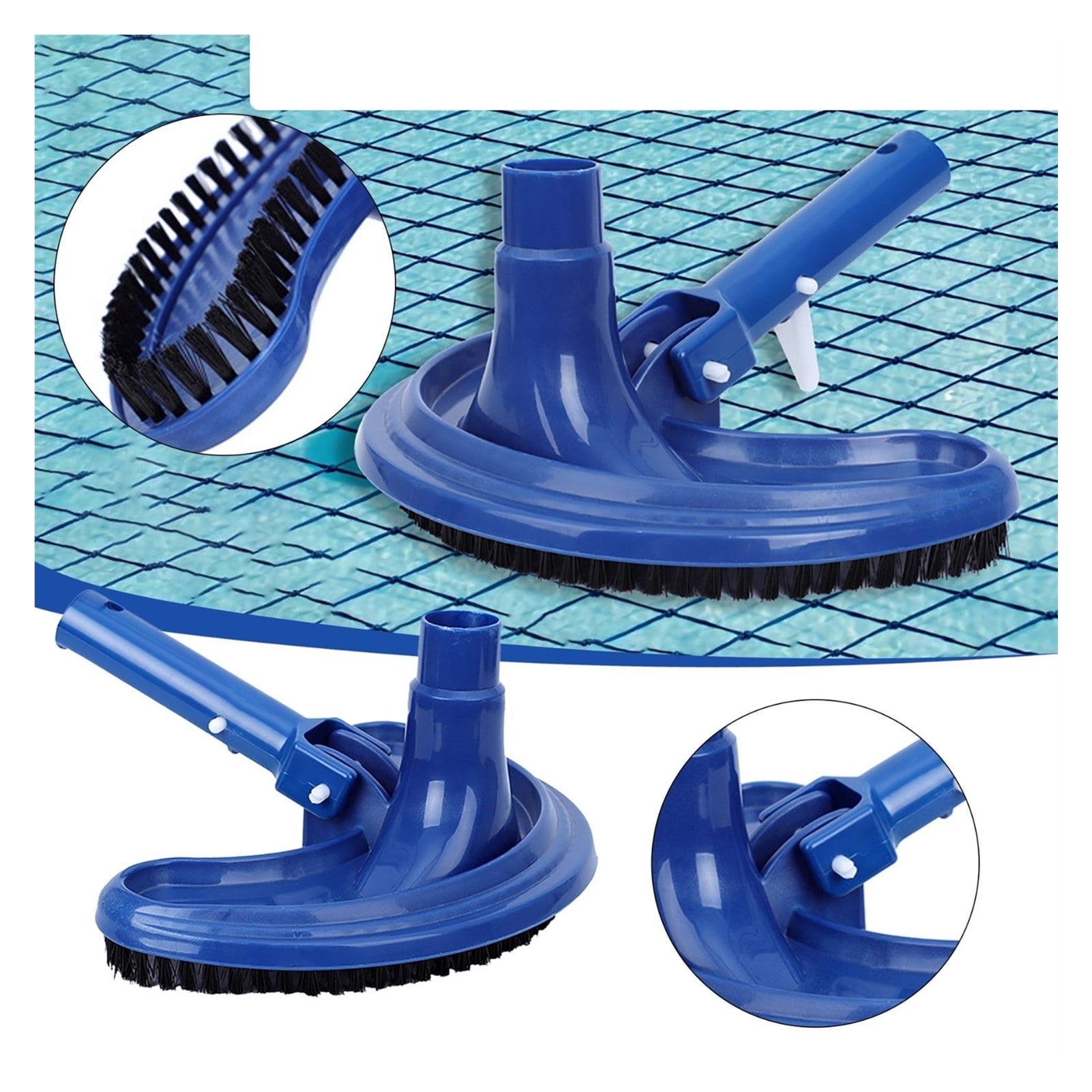 Pool Water Cleaning Equipment Dirt Head Crescent Pool Cleaning Brush Fountain Spa Pool Vacuum Cleaner Brush Head Pond Cleaner ,Great Suction Power