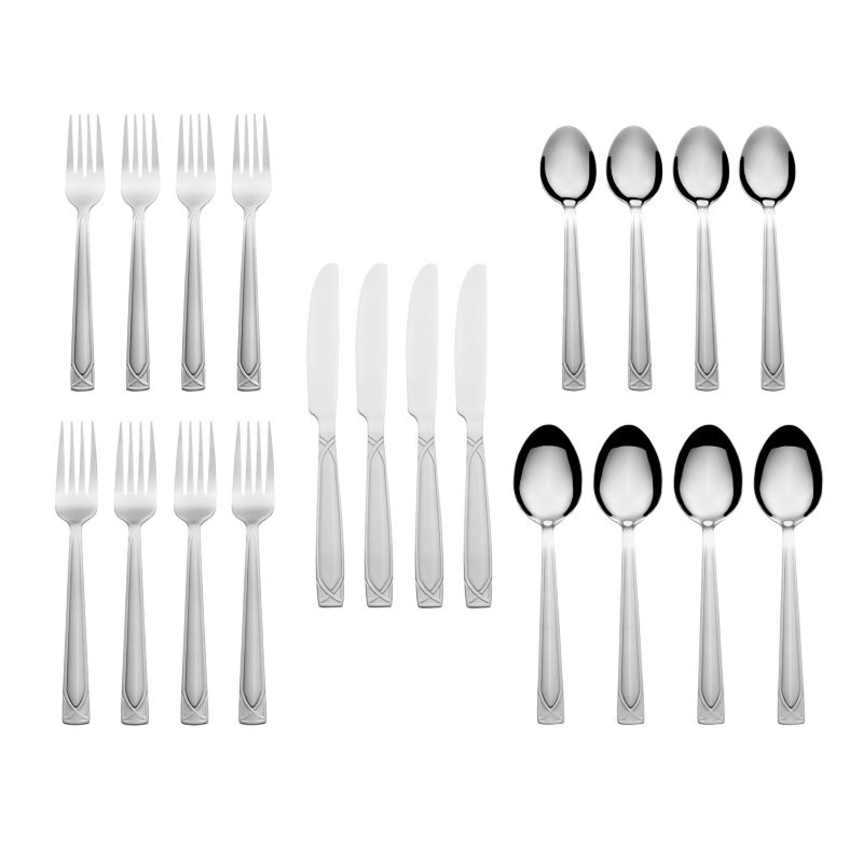 20 Pcs Rogers Cutlery IS Stainless MODERN LIVING Flatware Service For 4 USA 
