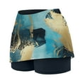thumbnail image 6 of Women's Leisure Fitness Sports Tie Dyed Printed Double Layer Skirt Pants Pocket Half Skirt Skater Skirts Crib Bed Skirt Girls Midi Skirt Skirt Bathing Suits for Women Tennis Skirt with Shorts Skirt, 6 of 7