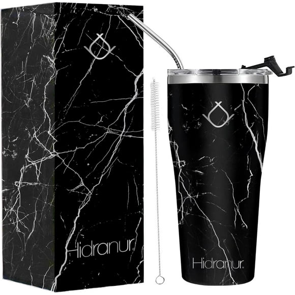 Termo Hidranur de Acero Inoxidable 30 Oz (887.20 ml), Negro Mármol