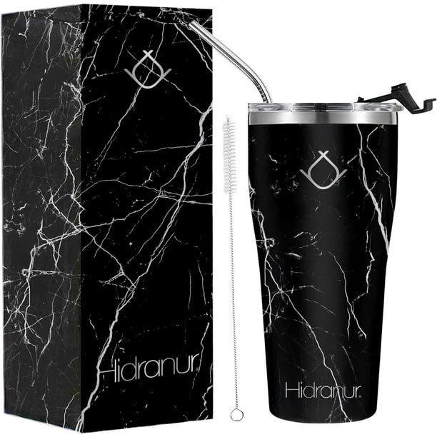 Termo Hidranur de Acero Inoxidable 30 Oz (887.20 ml), Negro Mármol
