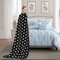 thumbnail image 6 of Black and White Dots Blanket Soft flannel Throw Blanket Plush Weighted Blankets for Couch Bed Living Room, 6 of 6