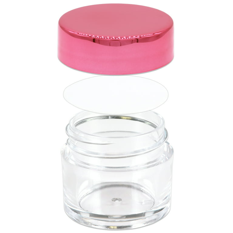 Cosmetic Jars Plastic Lip Balm Beauty Containers with Lids- 3 Gram
