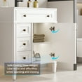 thumbnail image 4 of 30" Freestanding Bathroom Vanity with Integrated Sink Top, Faucet, Classic Squared Legs, 4 of 9