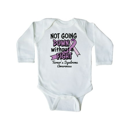 

Inktastic Not Going Down Without a Fight Turners Syndrome Awareness Gift Baby Boy or Baby Girl Long Sleeve Bodysuit