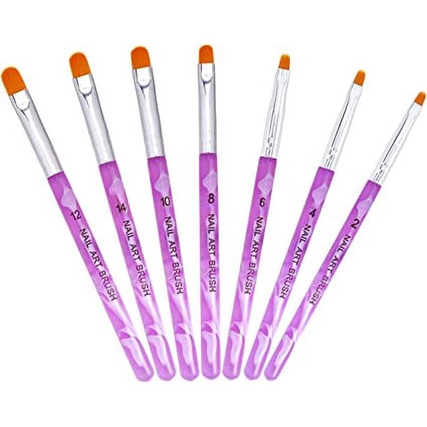 Pincel para uñas de gel UV, 7 piezas, pincel acrílico para uñas, pincel para decoración de uñas, pincel para pintar uñas, juego de diseño para arte de uñas, 7 tamaños Sincero Electrónica