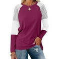 thumbnail image 2 of GigrtiJin Women's Striped Color Block Tops Casual Long Sleeves Crew Neck Blouses Fall Fashion Loose Shirts, 2 of 9