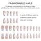 thumbnail image 2 of Uñas postizas francesas cuadradas acrílicas de cobertura completa, uñas postizas desnudas para mujeres y niñas, 24 Uds., 2 of 5