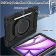 thumbnail image 3 of Iokmax for iPad Air 13 Inch Case M2 2024 with HD Screen Protector & Shoulder Strap & Pen Holder [ 15FT Drop Protection] Heavy Duty Military Case for iPad Air 13 M2 - Rotating Stand for Kids, 3 of 6