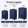 thumbnail image 2 of Zimtown 3-Piece Luggage Set with 8 Packing Cubes, Hard Shell Suitcases with Spinner Wheels TSA Lock, Blue, 2 of 19
