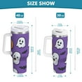 thumbnail image 6 of Yayeee 30oz Stainless Steel Tumbler with Straw and Handle Double-Wall Insulated Travel Water Bottle, Halloween Ghosts Purple, 6 of 8