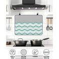 thumbnail image 5 of Stove Top Covers for Electric Stove 24x21 Inches, Turquoise Chevron Heat Insulation Fireproof Glass Cooktop Protector, Geometric Grey Wavy Striped White Countertop Stovetop Cover for Kitchen, 5 of 8