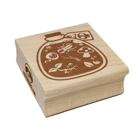 Witch Brew Poison Potion Halloween Square Rubber Stamp Stamping Scrapbooking Crafting - Small 1.25in