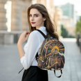thumbnail image 6 of FORMRS Mini Backpack Purse for Women Travel Daypack Casual Shoulder Bag, Colorful Skeleton Sun, 6 of 7