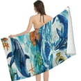 thumbnail image 2 of PHYHOO Beach Towel Undersea Animal Dolphin Bath Towel Microfiber Towel Sand-Free Beach Towel Quick Dry Pool Towel Ultra Absorbent Towel Lightweight Shower Towel for Bathroom Outdoor Swimming 30x60in, 2 of 8