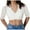 A-White, variant on Women's Oktoberfest Dirndl Blouse Classic Hollowed Out Lace Short Sleeve V-Neck Crop Top A-White
