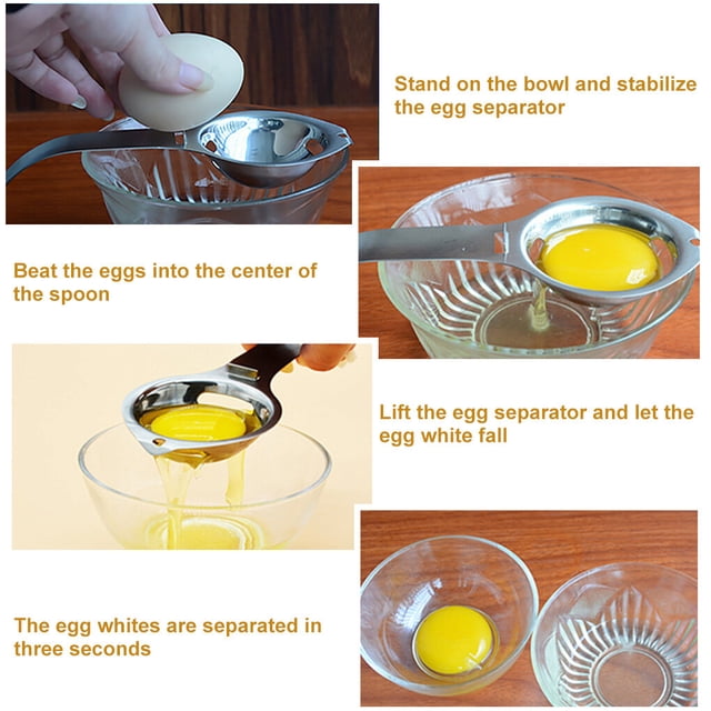 pitrice Egg Separator Stainless Steel White Yolk Filter Egg Sieve Extractor Kitchen Gadget Cooking Tool
