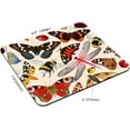 thumbnail image 2 of Rectangle Pink Vintage Insects Mouse pad, Bugs Pattern Mousepad, Butterflies Dragonflies Ladybugs Bees Non-Slip Rubber Base Mousepads, Computer Mouse Pads for Wireless Mouse 9.5×7.9×0.12 inches, 2 of 5
