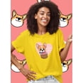 thumbnail image 2 of Cute Corgi In A Basket T-Shirt Women -Image by Shutterstock, Female Small, 2 of 4