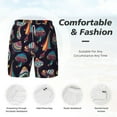 thumbnail image 4 of Kdxio Mushroom Doodle Print Men'S Swim Trunks With Compression Liner 7 Inch Inseam Quick Dry Swim Shorts, 4 of 7