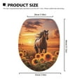 thumbnail image 6 of SEANATIVE Sunflower Horse Toilet Seat Covers for Bathroom Elongated Toilet Lid Covers Aesthetic Fall Oblong Toilet Seat Cover Washable Bathroom Decor Accessories, 6 of 6