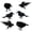 B, variant on 6 Pack Halloween Realistic Black Crow Decorations Lifelike Feathered Ravens with Clips Party Props for Fence Tree Pumpkin Indoor Outdoor Decor