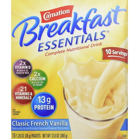 Carnation Instant Breakfast Powder, French Vanilla, 10 pk