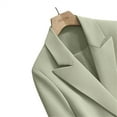 thumbnail image 4 of Yigetop Business Casual Outfits for Women, Turn Down Collar Tie Up Women Elegant Lady Long Sleeve with Belt Fitted Blazers for Women Green XL, 4 of 6