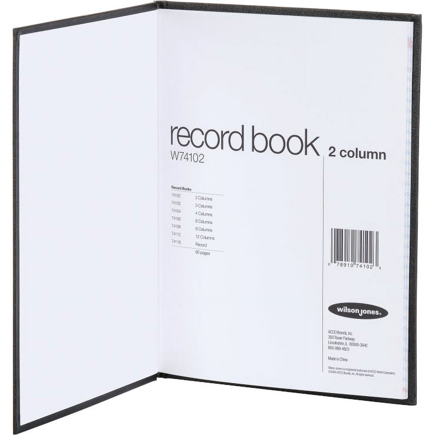 Wilson Jones, WLJ74102, 2-Column Columnar Book, 1 Each