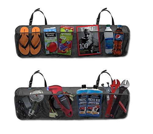 Lebogner Back Seat Trunk Organizer Adjustable Strap Auto Trunk Organizer Backseat Hanging Storage Organizer 5 Pocket Space Saving Car Organizer Multipurpose Cargo Accessories Under Seat Organizer
