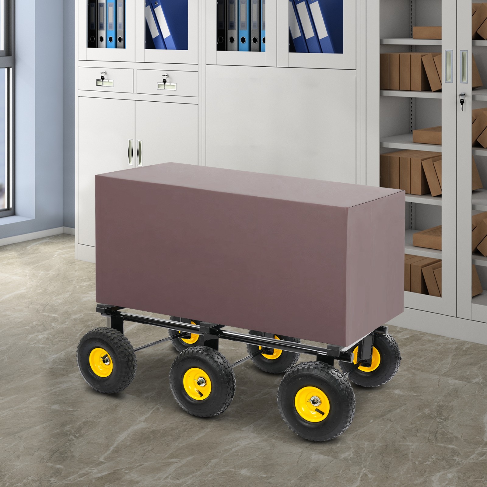 6 Wheel 1200 Lbs Capacity All Terrain Mover Heavy Duty Furniture Moving Dolly
