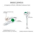 thumbnail image 6 of Rosec Jewels Freshwater Pearl Emerald Toi Et Moi Promise Ring - Ready to Gift with Jewelry Box, 925 Sterling Silver, US 4.00, 6 of 9