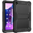 thumbnail image 2 of SaniMore for Lenovo Tab M10 (3rd Gen) 10.1" TB-328F 2022 Case, 3 Layers Multi-Functional [Built-in Kickstand] Heavy Duty Shockproof Rugged Protective Case for Lenovo Tab M10 (3rd Gen), Black, 2 of 8