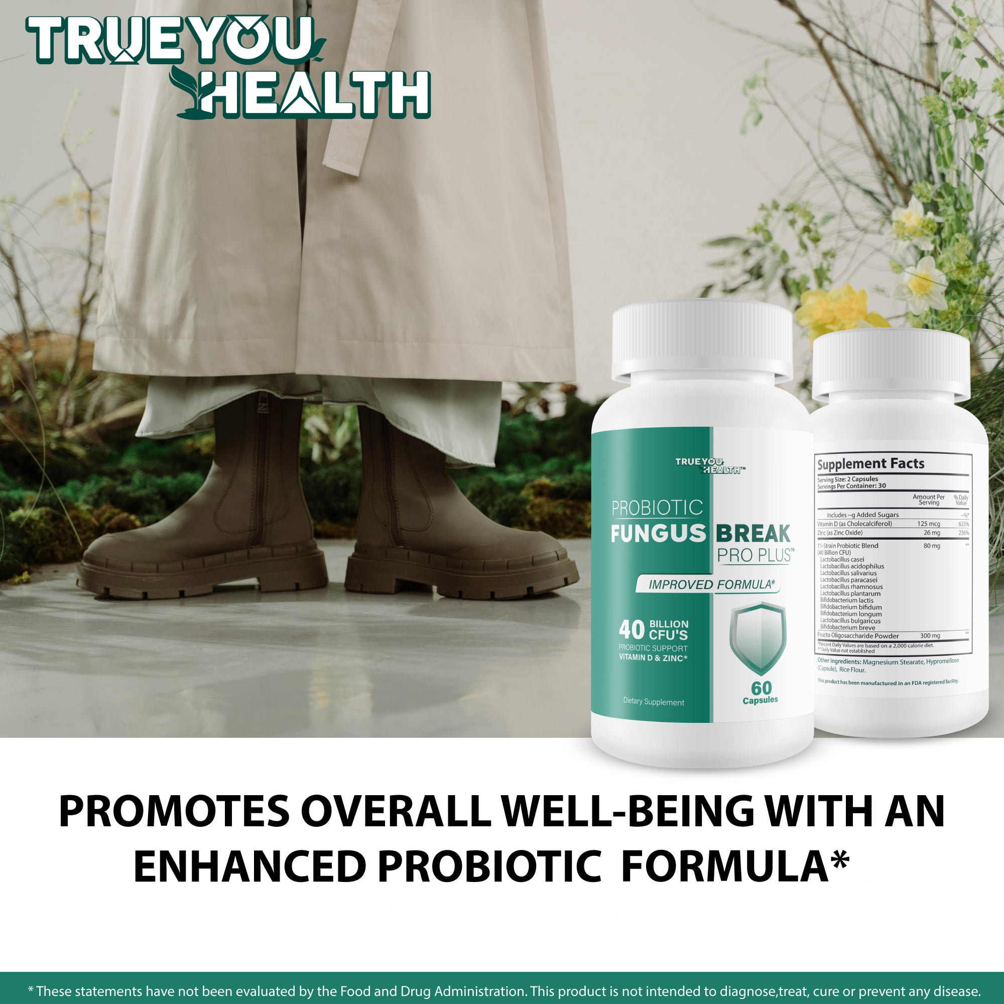 Probiotic Fungus Break Pro Plus - Improved Formula - Our Best Nail Fungus Probiotics For Nail Fungus Care - Best Nail Fungus Pills - Natural Nail Fungus Care Best Nail Fungus Treatment Probiotic Pill