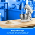 thumbnail image 4 of Midea 5-Quart Cream Stand Mixer, 300W Small Kitchen Mixer with Bowl, Double Hook, Handles & Pulse Function, 4 of 9