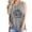 Grey, variant on Women's Letter Print Sleeveless Tank Top for Layering Stretch L