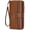 Light Brown, variant on Women Wallet RFID Blocking Card Holder Wristlet Phone Purse Leather Zip Clutch Large Capacity
