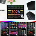 thumbnail image 1 of Bowayaoa 2026 Calendar Mouse Pad, 12 Months Year at a Glance Desk Mat, Non-Slip Rubber Base, Smooth Mouse Tracking, Office Desktop Protector, Planner Mousepad for Work, 1 of 8