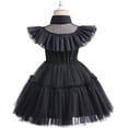thumbnail image 5 of Toddler Girls Dance Black Dress Halloween Party Cosplay Outfit, 5 of 5
