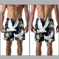 thumbnail image 3 of luoweisi Men's Beach Shorts Quick Dry Swim Trunks with Mesh Lining Peace Dove XL, 3 of 5