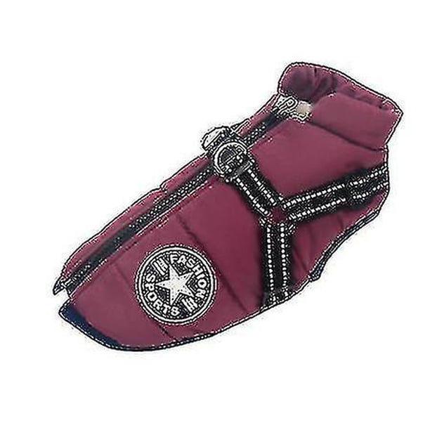 Large Pet Dog Jacket With Harness Winter Warm Dog Clothes Waterproof zhangyuxiang LED