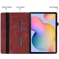thumbnail image 2 of Allytech Case for Samsung Galaxy Tab S6 Lite 10.4 Inch 2022/2020 Model (SM-P610/P613/P615/P619) with Pen Holder & Card Pocket, Auto Sleep Wake Multi-Angle Viewing Soft TPU Back Cover, Winered, 2 of 8