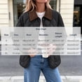 thumbnail image 3 of Xdegoge Quilted Barn Jacket for Women Lightweight Corduroy Collar Button Front Puffer Jacket Fall Winter Casual Outerwear with Pockets Black XL, 3 of 9